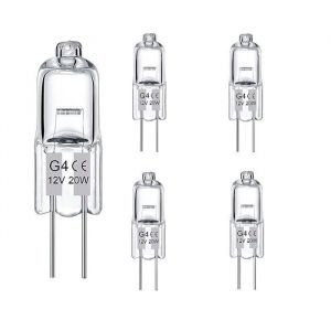 5pcs Ampoules G4 20W 12V 280 Lumen Couleur Jaune Lampe halog&egrave;ne
