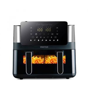 Friteuse sans huile PRIXTON Cook Organics Dual 8 litres Écran tactile 2000 W 12 Programmes Double Compartiment Noir