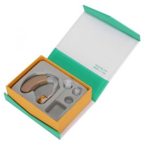 Drfeify Aide auditive portable Aide Auditive Professionnelle Soins aux Personnes Âgées Amplificateur de Son avec Bouchon dOreille