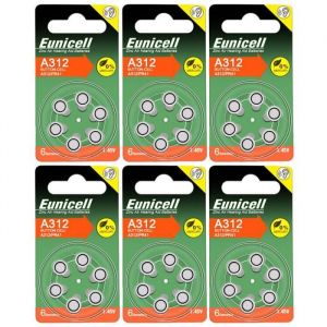 Lot de 36 Piles bouton Zinc Air Type A312-312 pour appareils auditifs compatibles PR41 145V - Yuan Yuan