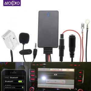 Kit Bluetooth de voiture Aux In c&acirc;ble Audio sans fil micro adaptateur mains libres pour Volkswagen Skoda Seat RCD510 RCD310 RNS315