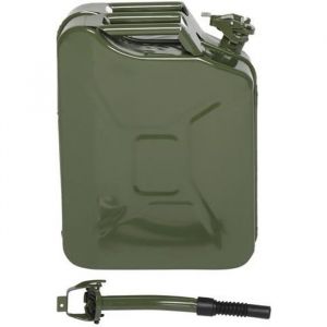 Jerrican essence en métal avec BecTransport Stockage eau et liquides20L 0.6mm35 x 65 x 455cmVert