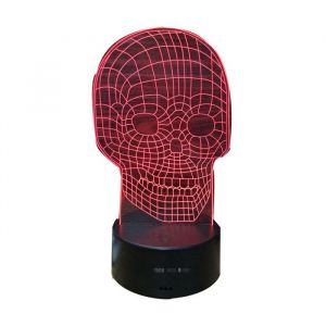 Lampe à poser - TD® - Tête de Mort 3D - Hologramme - Tactile - Design Contemporain