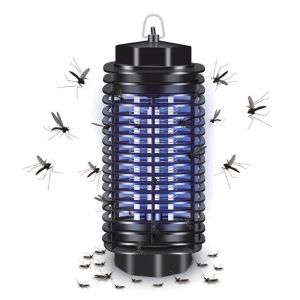 Lanterne anti-moustique UV FISHTEC Mosquito Killer &eacute;lectrique 500 V Grille haute tension Protection terrasse jardin