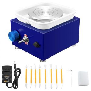 TTLIFE Mini Roue de Poterie Roue Poterie &Eacute;lectrique 2000 RPM Tour Poterie et Plateau Tournant de 65/10 cm pour Enfants Adultes
