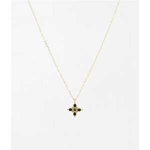 Collier - ZAG BIJOUX - Pendentif Croix Noir - Acier Doré - Zirconium - Femme
