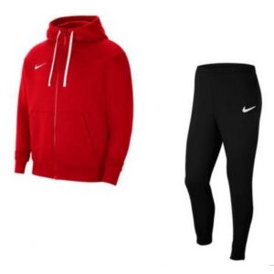 Jogging Polaire - Nike - Zipp&eacute; A Capuche - Rouge et Noir - Respirant - Manches Longues