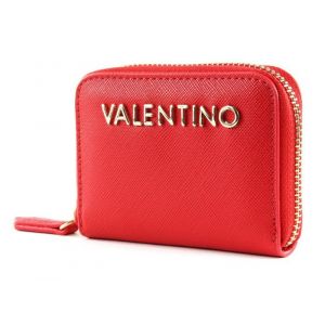 VALENTINO Porte-monnaie rouge pour femme - Divina SA Zip Around Wallet XS Rosso 85345