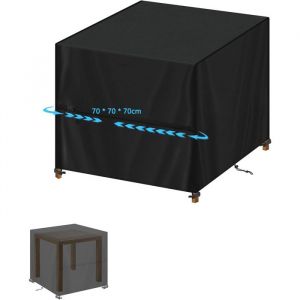 Housse Carrée Table Jardin Housse Protection Table Carré 70x70x70cm420D Oxford Housse Table Basse Jardin Exterieur Bache Salon