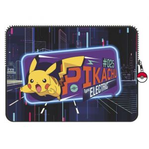Sacoche dordinateur - CYPBrands - Pokémon Pikachu - Néoprène noir - Rembourrée - Doublure douce