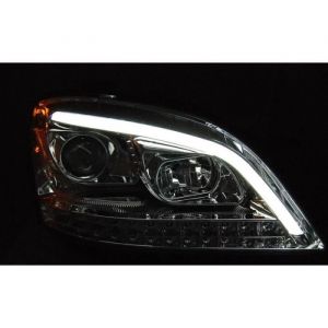 Paire de Phares Mercedes Classe ML W164 05-07 LED LTI chrome Dynamique