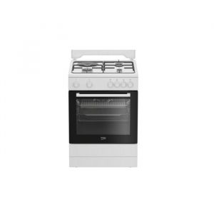 Cuisini&egrave;re mixte - BEKO - FBS63121WD - 73L - 4 feux - Induction et gaz