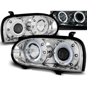 Paire de feux phares VW Golf 3 91-97 angel eyes chrome-27361904
