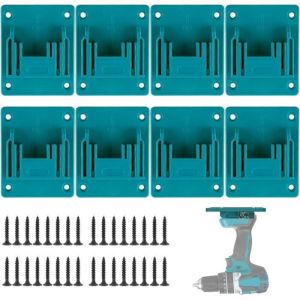 Support Outils Mural pour Makita 18V 8 Pi&egrave;ces Support Machine Makita avec 32 Vis Porte Outils Mural Support Perceuse pour Mak