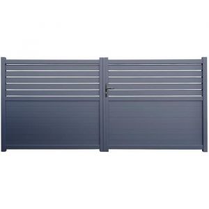 portail alu battant Winchester gris 3.50m