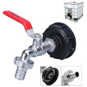 Adaptateur de réservoir IBC Connecteur à filetage 1/2 Robinet Cuve 1000L Robinet Recuperateur Eau De Pluie Robinet Sortie Raccord