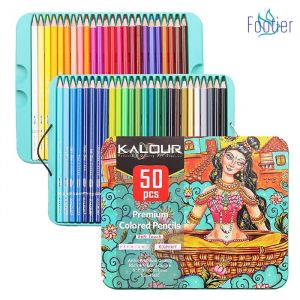50 Crayon de Couleurs Professionnel Couleurs Vives Pour le Dessin LEsquisse les Crayons de Couleur Pour Artistes