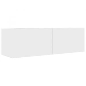 CLOUD Meuble TV Banc tv pour salon - Blanc 100x30x30 cm Bois d’ingénierie CHYNEW7594534