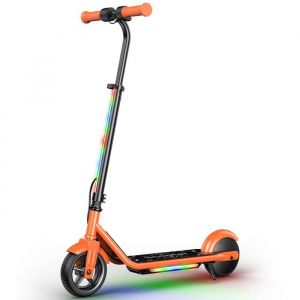 Trottinette &Eacute;lectrique Pliable AT-B1O Autonomie 24-34km Batterie 36V 7.8Ah Moteur 350W Frein de moyeu arri&egrave;re couleur orange