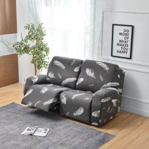 Housse de Fauteuil Relax 2 Places  WOVTE Housse De Fauteuil Inclinable &agrave; imprim&eacute; Housse De Canap&eacute; Chaise Inclinable J