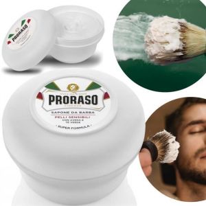 Savon cr&egrave;me &agrave; raser pour peaux sensibles - Proraso - Hypoallerg&eacute;nique