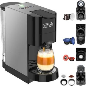 Machine &agrave; caf&eacute; multifonction - TURBIX - 5-en-1 - Compatible NES/DG A Modo Mio ESE - 19 bars - R&eacute;servoir 800 ml
