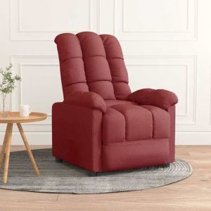 BEWI&reg;Fauteuil inclinable - Fauteuil R&eacute;glable/Fauteuil de relax - 1 personne - Rouge bordeaux Tissu &FR95921