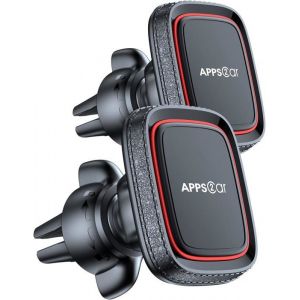 Lot De 2 N52 Support Telephone Voiture Magnetique Support Téléphone Magnétique Aimanté Grille Aeration Compatible Pour Iphone