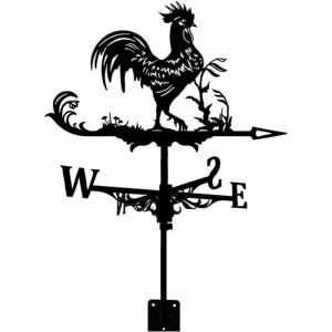 Girouette Coq Rétro Métal – Décoration Jardin/Ferme (Indicateur Vent Résistant – Design Vintage)