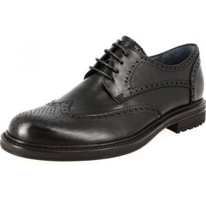 Chaussure Richelieu homme de ville en v&eacute;ritable cuir noirRN614S 41