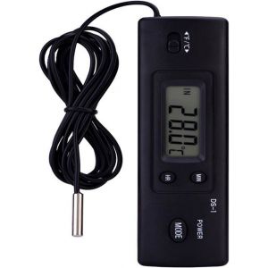 Thermomètre LCD numérique de mesure de température et dhumidité capteur de sonde filaire pour réfrigérateur aquarium climatiseu