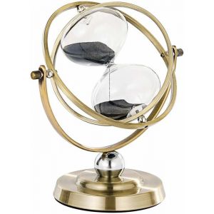 Grand sablier en laiton 60 minuteshorloge de sable noire rotative antiquesablier en verre Unity 1 heure
