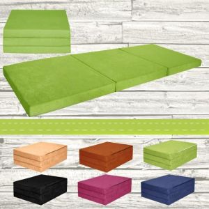 Matelas dappoint pliant - Non spécifié - 180x65x7 cm - Vert clair - Mousse polyuréthane - 1 place