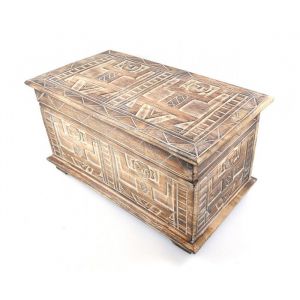 Coffre de Rangement en bois Style ethnique africain