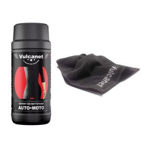 Vulcanet - Nettoyage auto/moto - Lavage sans eau - Lingettes + 2 chiffons - Intérieur/extérieur