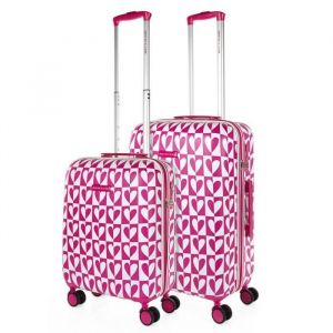 Set Valise Rigide Lot De Valises Soute Avion 4 Roulettes 134200  Fuchsia