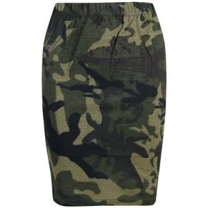 Jupe crayon imprimé camouflage pour filles de 5 à 13 ans - Marque - Couleur vert camo - Taille élastiquée