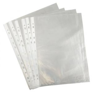 3A 931300 Chemise Pochette perforée A4 transparent grainé pack de 50