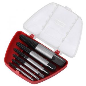 6Pcs Extracteur de vis cass&eacute;es Gcr15 Outil en acier Boulon endommag&eacute; Vis Goujon Extracteur de foret Retrait