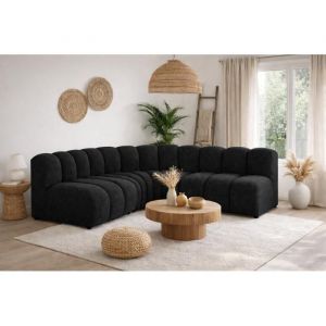 Canap&eacute; d&rsquo;angle modulable arrondi GRANIA - 4 places - 201 cm