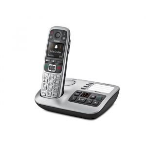 T&eacute;l&eacute;phone Gigaset E 560 A sans fil avec haut-parleur et identification de lappelant - Noir/Argent