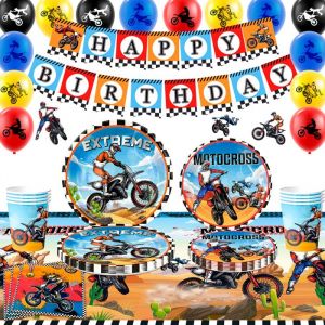 Fournitures pour fêtes danniversaire de Moto Decoration De Table，Décorations Danniversaire de Moto et Vaisselle de Fête