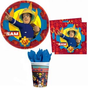 Kit anniversaire SAM LE POMPIER New 8 personnes 36 pièces