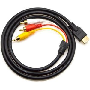 HDMI vers RCA câble 1.5 m HDMI mâle vers 3RCA vidéo Audio AV Component câble Adaptateur convertisseur pour HDTV DVD de PC et la