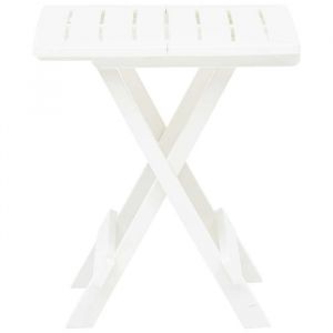 Table de jardin VIDAXL Table pliante blanc 45x43x50 cm plastique  TT201