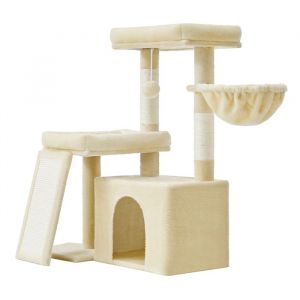 Arbre &agrave; Chat avec Planche &agrave; Griffer 2 Couchages 858 cm de Haut Beige
