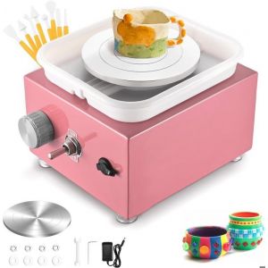 Tour de Potier TTLIFE Tour Poterie 2000 tr/min Vitesse Réglable avec Plaques de 10/65 cm Tour Poterie pour Adultes et Débutants