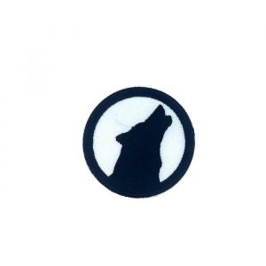 Patch ecusson brode thermocollant badge loup silhouette broderie