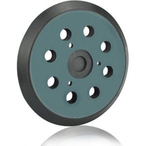 Plateau de Ponçage Makita 125mm Disques de Ponçage à 8 Trous Patin Ponceuse Makita 5 Pouces(Noir)