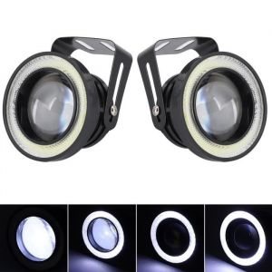 SURENHAP feu antibrouillard avant 3 pouces LED voiture Angel Eyes antibrouillard haute luminosité IP65 étanche DC moto clignotants